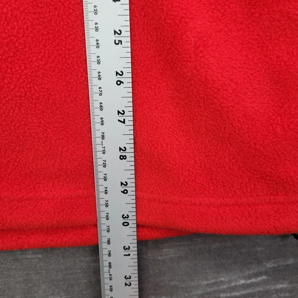 Starter‎ Vintage Nebraska Huskers Mens XL Red Fleece Quarter Zip Pullover Jacket